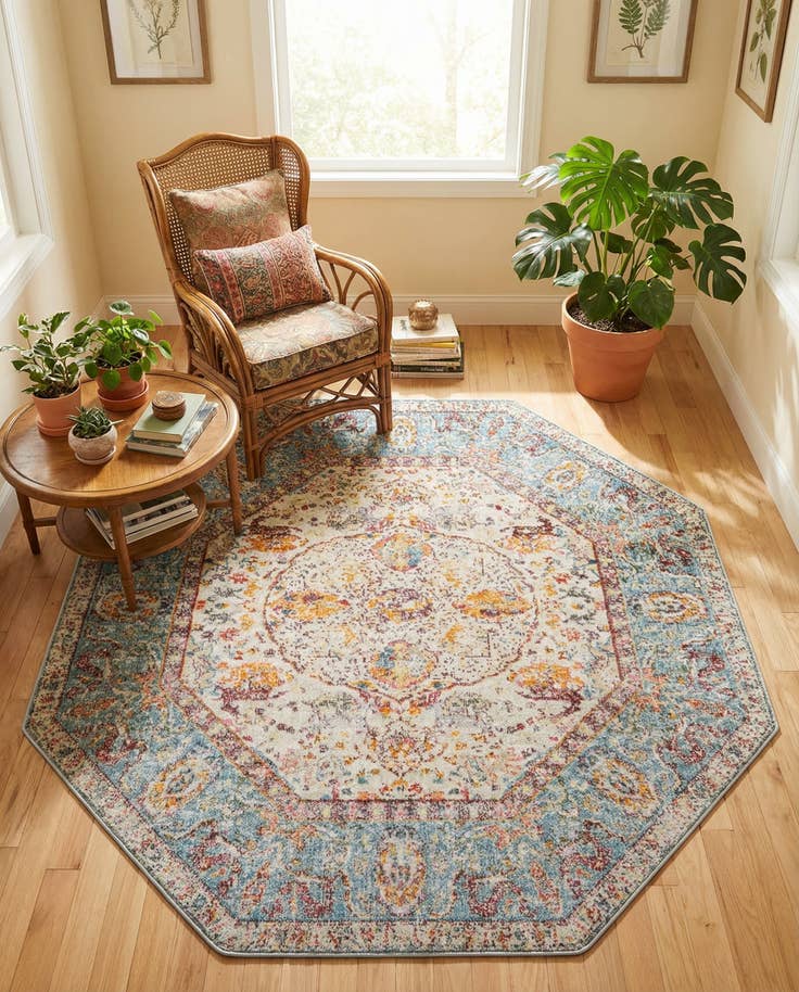 Detailansicht von 150cm x 150cm Havana Achteck Teppich