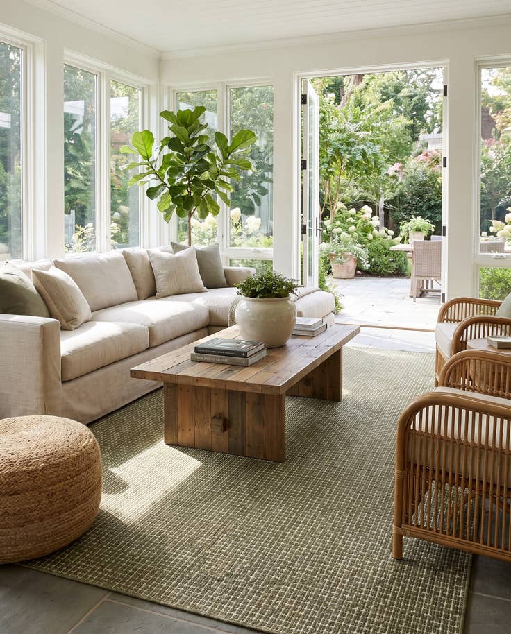 Detail image of 9' x 12' Easy-Clean Checkered Indoor / Outdoor Rug