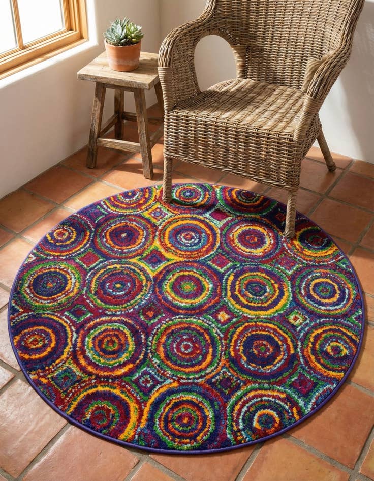 Detail image of  4' x 4' Calypso Round Rug