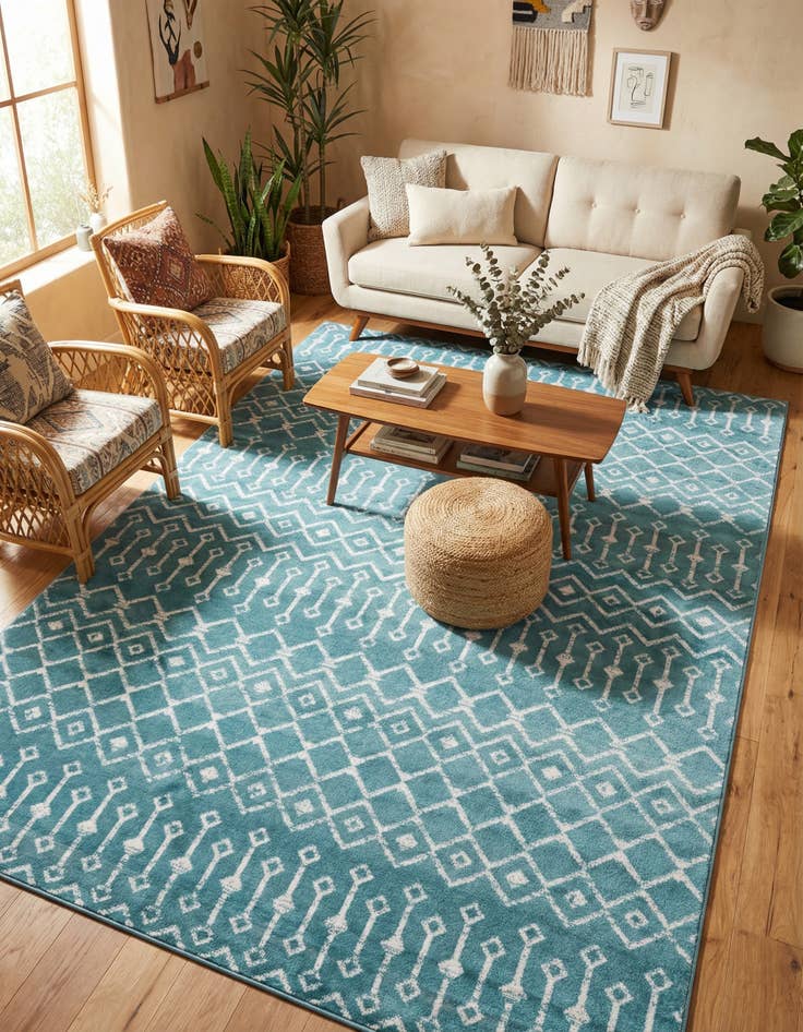 Detail image of 7' x 10' Kasbah Trellis Rug