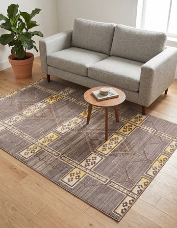 Brown Aqua Rug