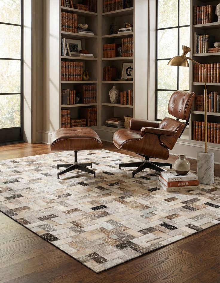 Detail image of 4' 8 x 6' 7 Cowhide Rug