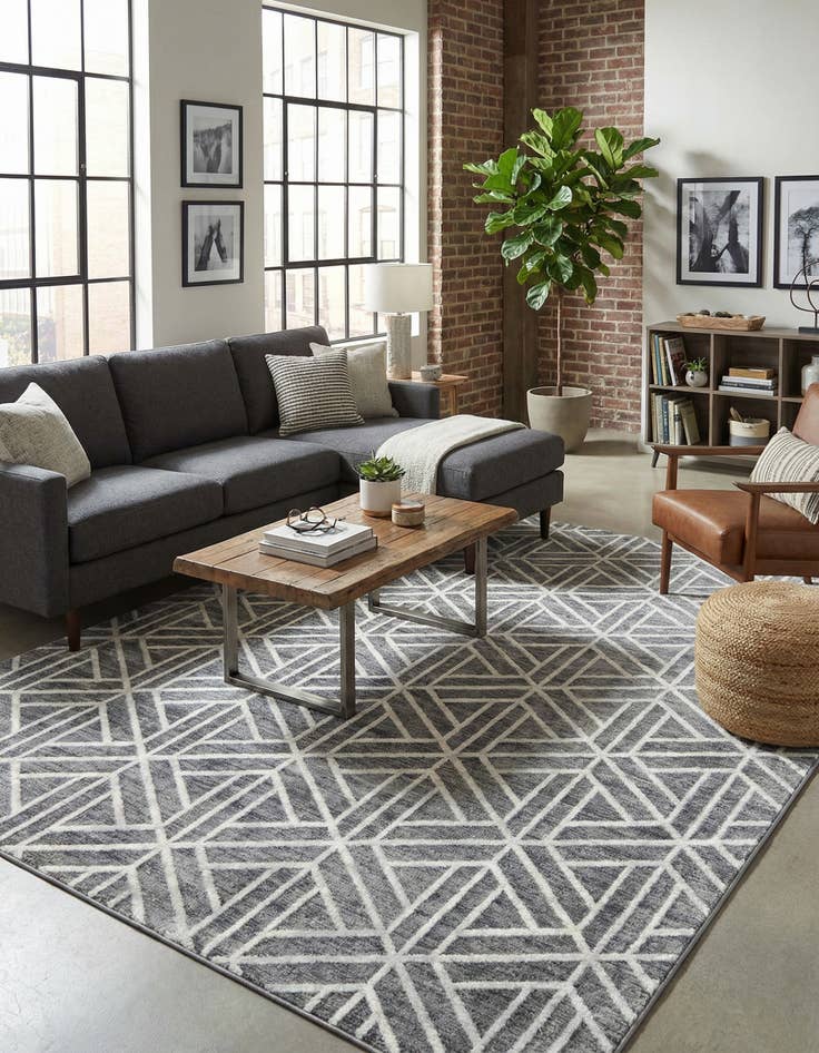 Detail image of 8' x 10' Lattice Trellis Rug