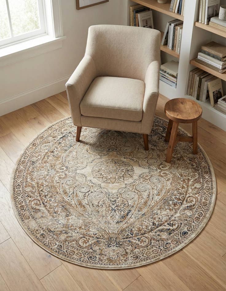 Detail image of 4' x 4' Villa Round Rug