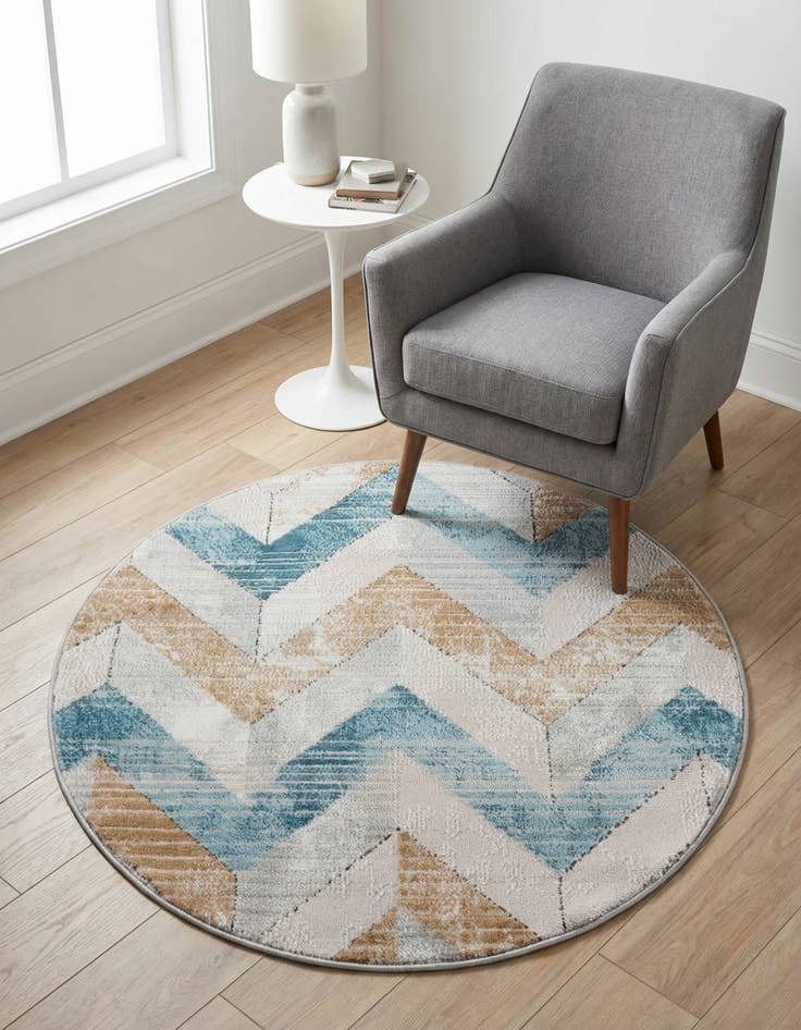 Detail image of 3' 3 x 3' 3 Leipzig Round Rug