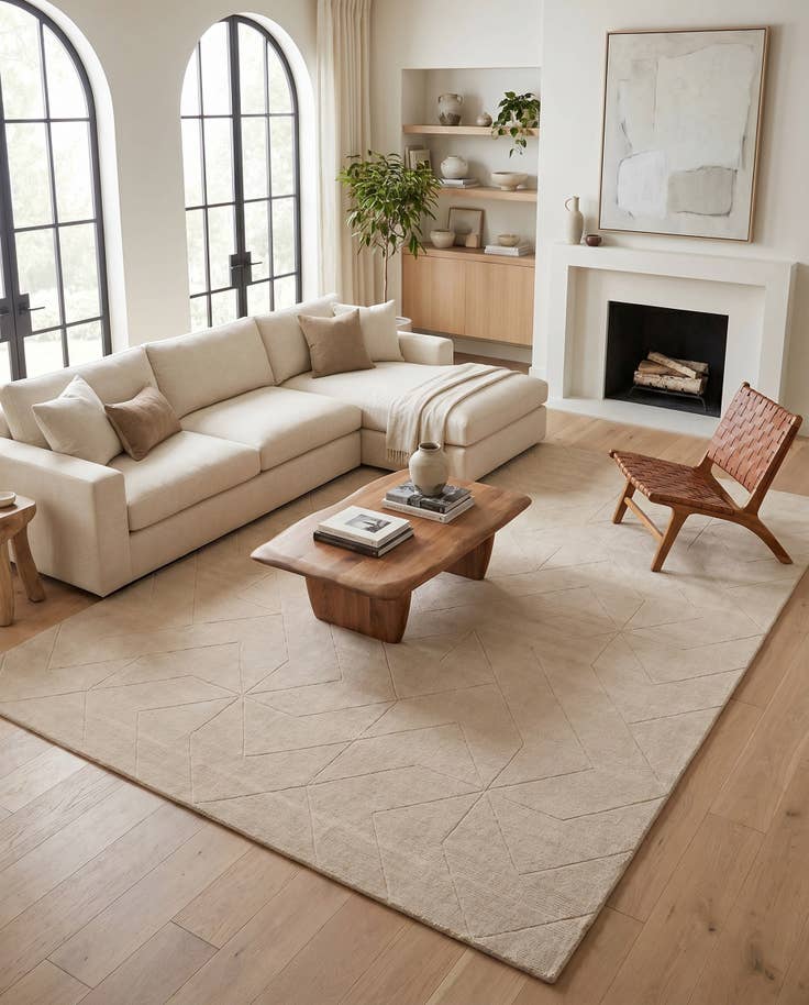 Detail image of 10' x 13' 1 WoolCraft Geometric Rug