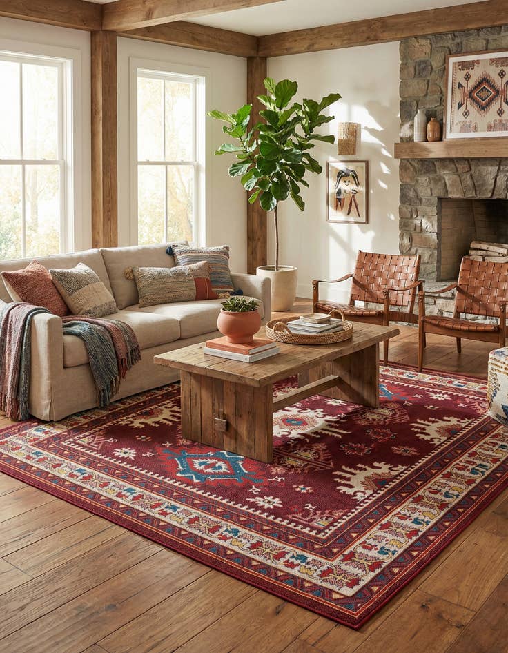 Detail image of 10' x 10' Washable Baja Indoor / Outdoor Square Rug