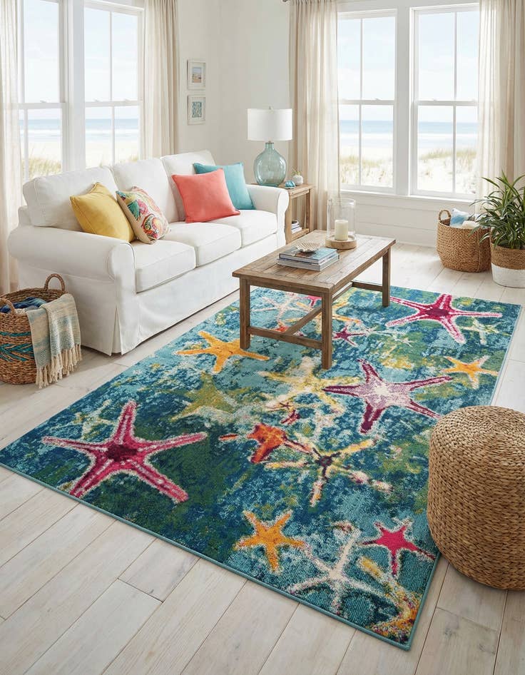 Detail image of 7' 10 x 11'  Washable Capri Rug