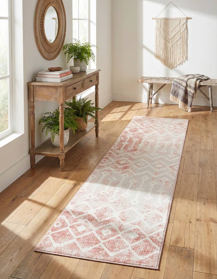 Detail image of 2' x 8' Bohemian Trellis Runner Rug