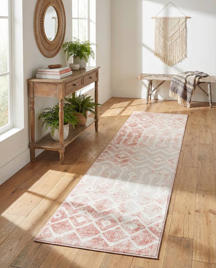 Detail image of 2' x 8' Bohemian Trellis Runner Rug