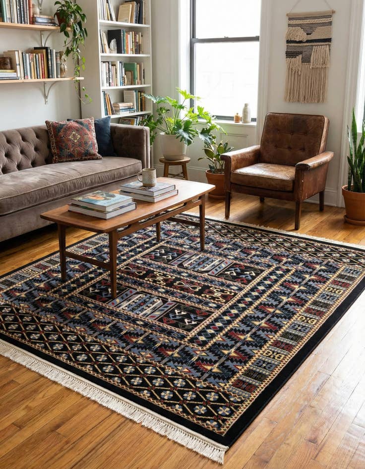 Detail image of 6' x 6' Bokhara Square Rug