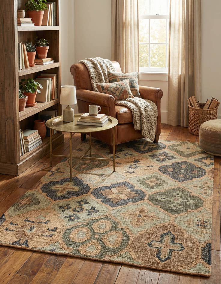 Detail image of 4' 1 x 6' 1  Hand Woven Kala Handwoven Jute Rug