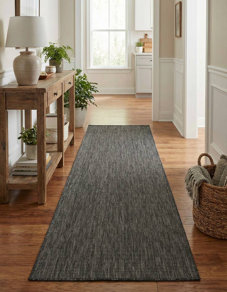 Detail image of 2' 7 x 10' Washable Solid Indoor / Outdoor Runner Rug