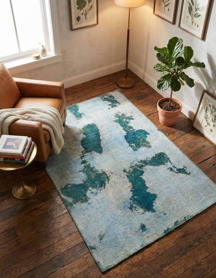 Detail image of 3' 2 x 4' 3 Hand Knotted Ultra Vintage Persian Wool Rug