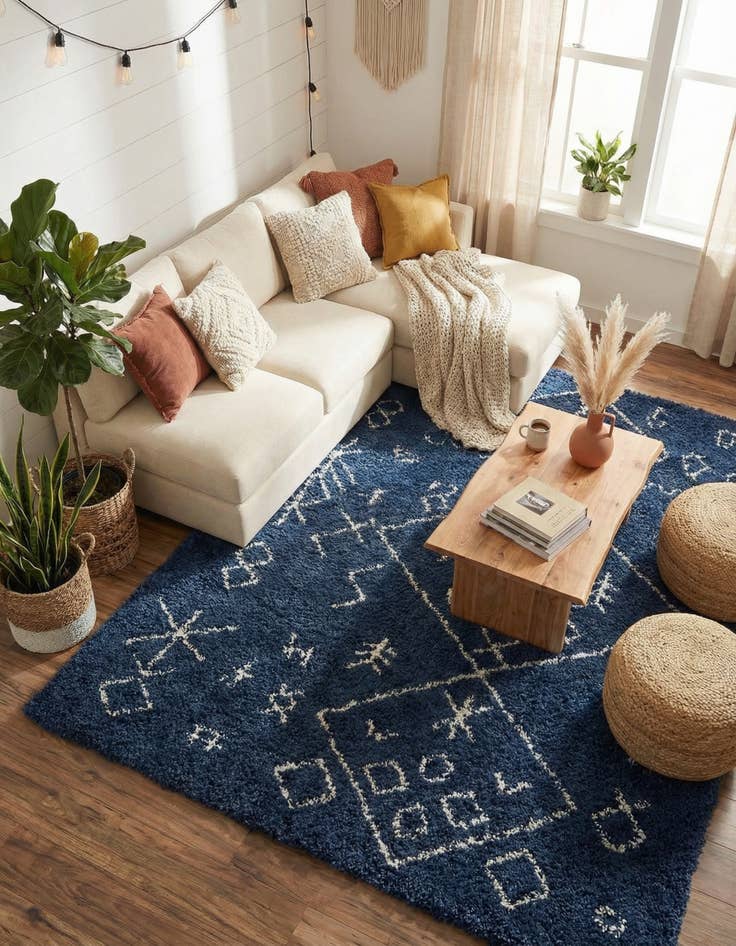 Detail image of 8' x 8' Marrakesh Shag Square Rug