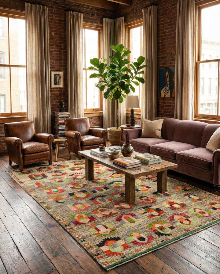 6' 9 x 10' 1 Hand Knotted Balouch Wool Rug