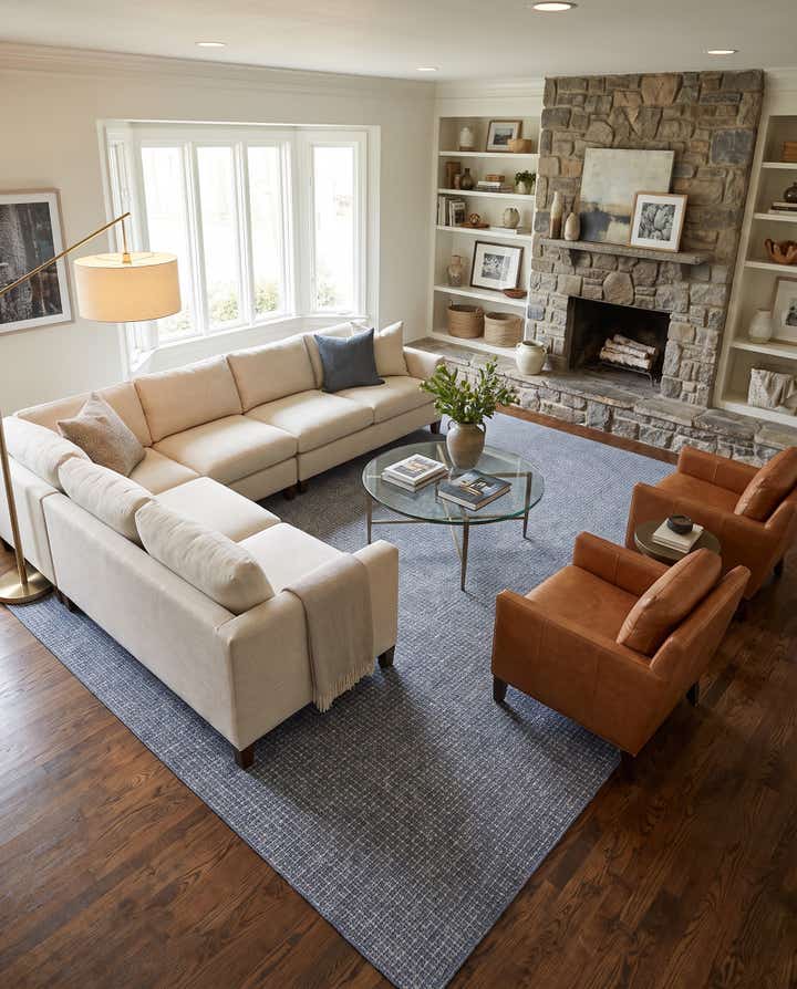 10' x 13' Easy-Clean Checkered Indoor / Outdoor Rug