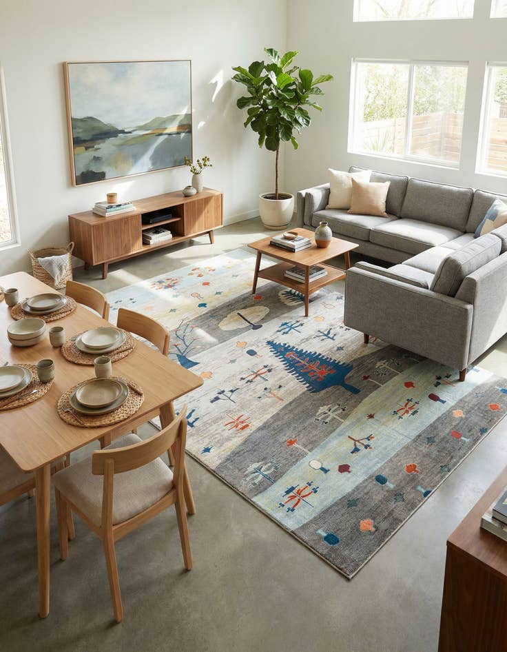 Detail image of 9' x 12' Washable Vivid Rug