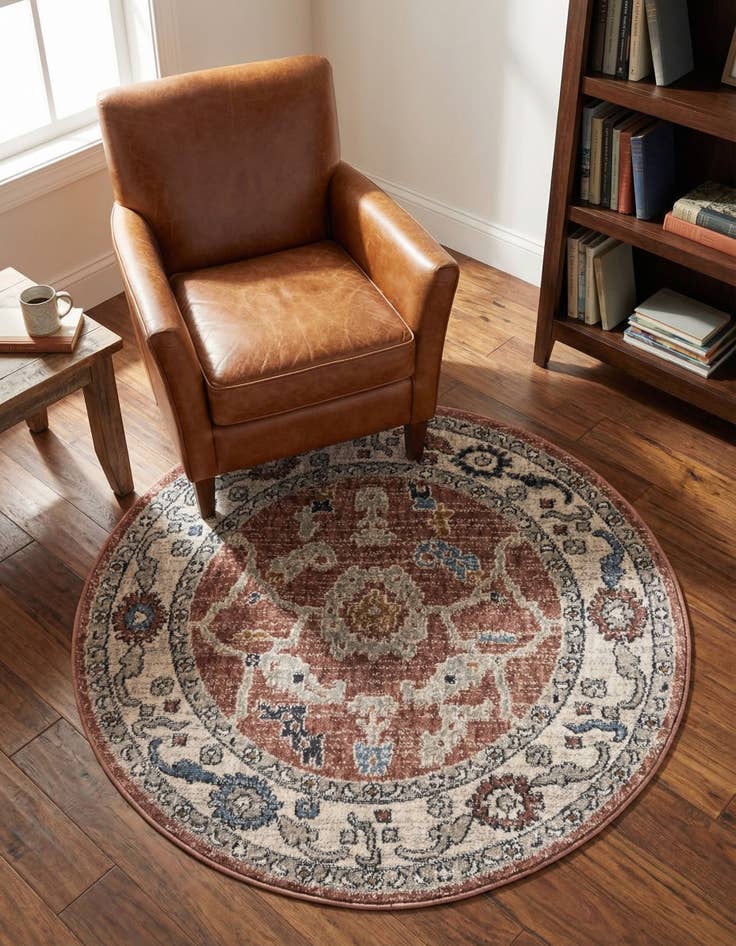 Detail image of  3' 3 x 3' 3 Eco Traditional Round Rug