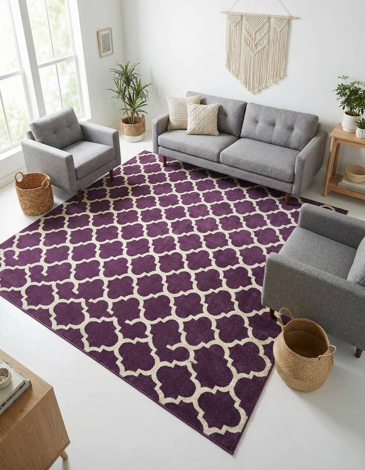 Detail image of 10' x 10' Lattice Square Rug