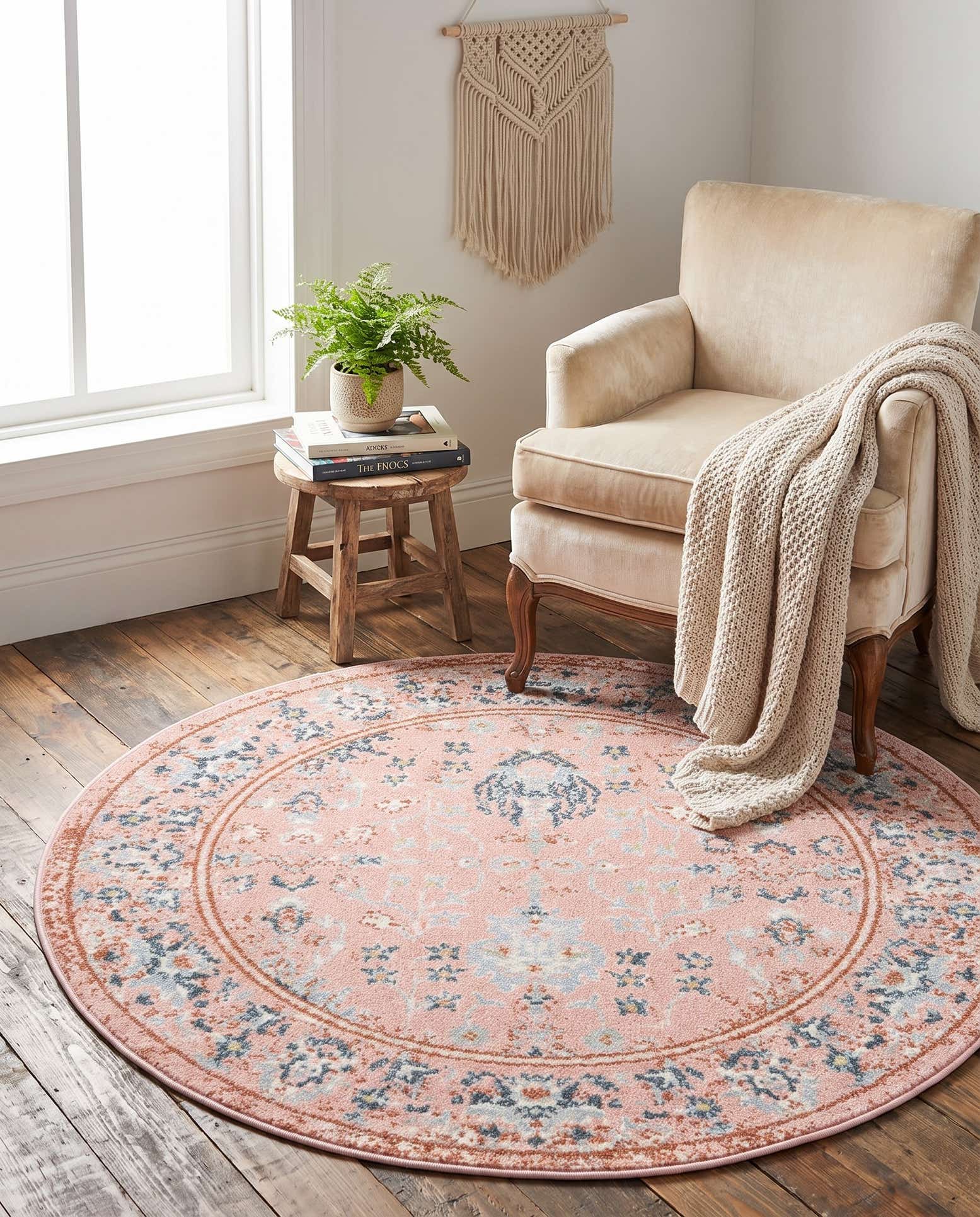 100cm x 100cm Kamala Washable Rund Teppich
