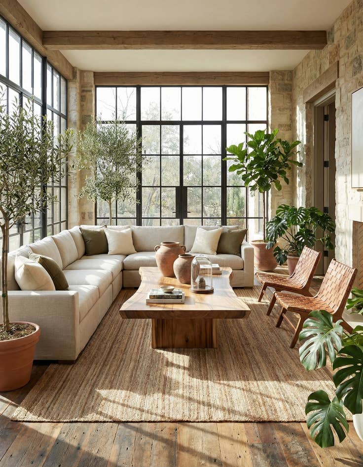 Detail image of 12' 2 x 16' 1  Hand Braided Jute Rug