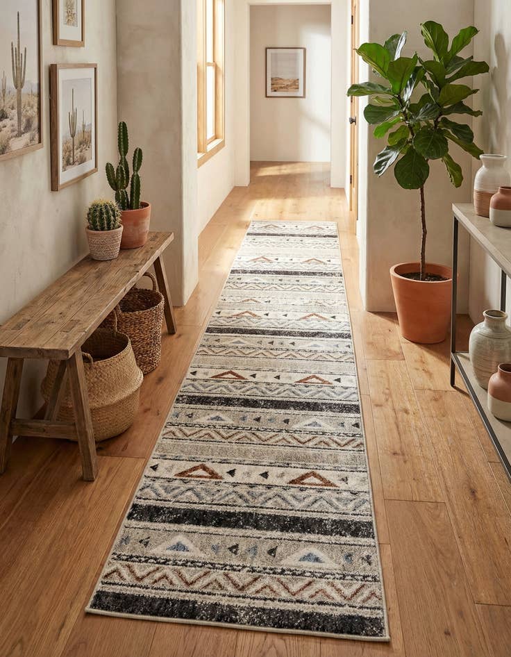 Detail image of 2' x 8' Eco Southwestern Runner Rug