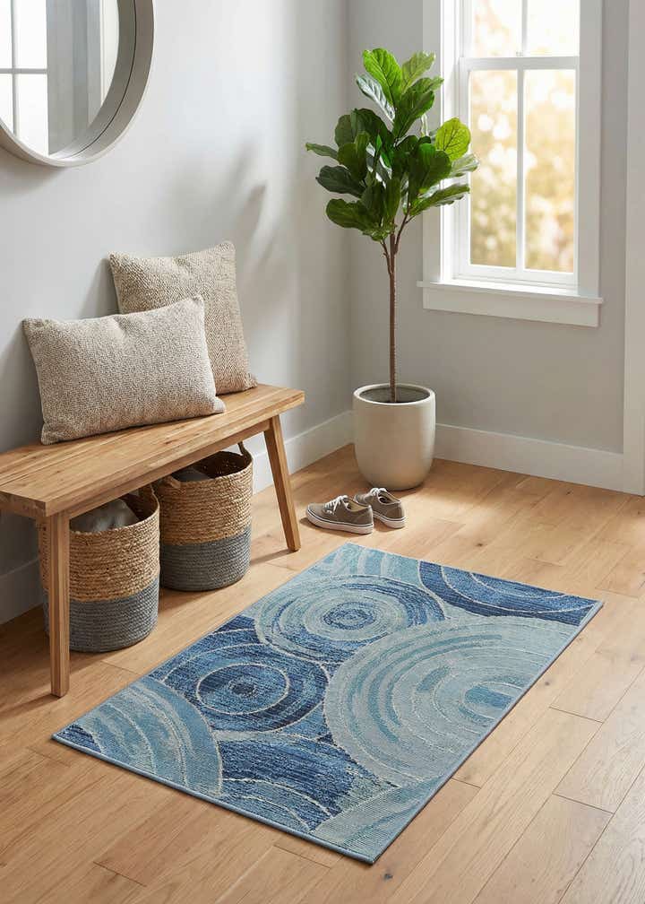 2' 2 x 3' Easy-Clean Modern Indoor / Outdoor Rug