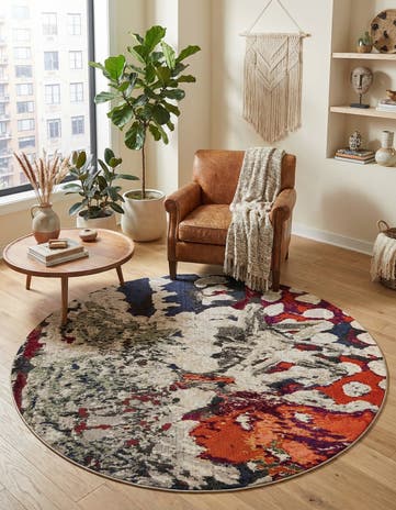 7' 10 x 7' 10 Washable Haerfest Round Rug