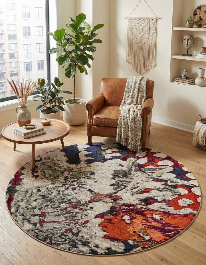 7' 10 x 7' 10 Washable Haerfest Round Rug