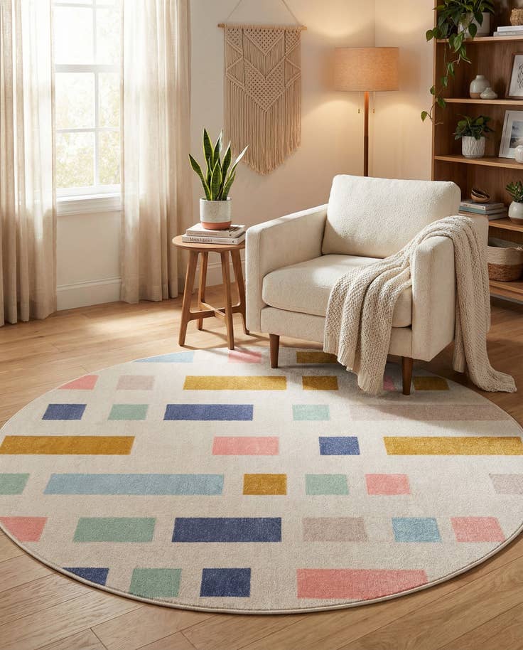 Detail image of 5' x 5' Lotus Round Rug