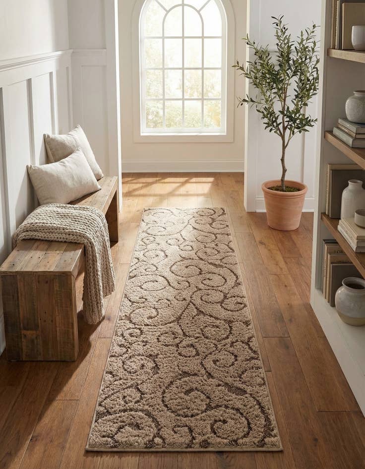 Detail image of 2' x 6' 7 Botanical Shag Runner Rug