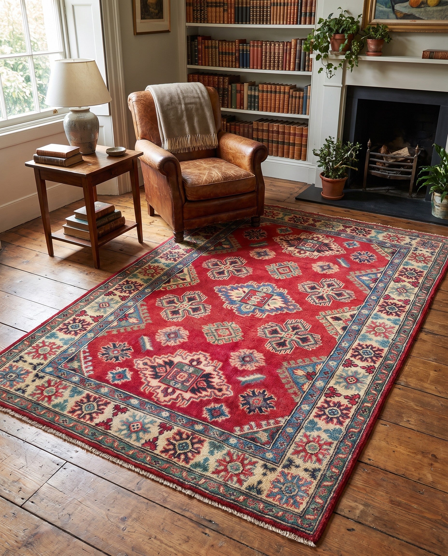 Detail image 3 of 12: 4' x 6' 2 Hand Knotted Kazak Rug