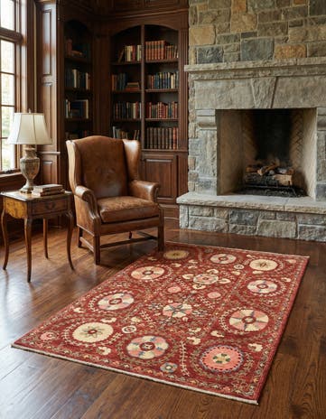 5' 1 x 6' 4 Hand Knotted Ariana Ziegler Oriental Rug