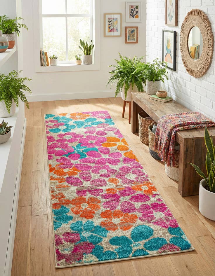Detail image of 2' x 6' Azalea Runner Rug