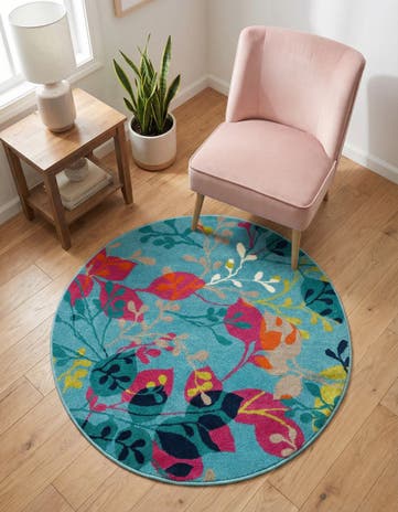3' x 3' Azalea Round Rug
