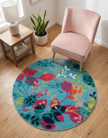 3' x 3' Azalea Round Rug