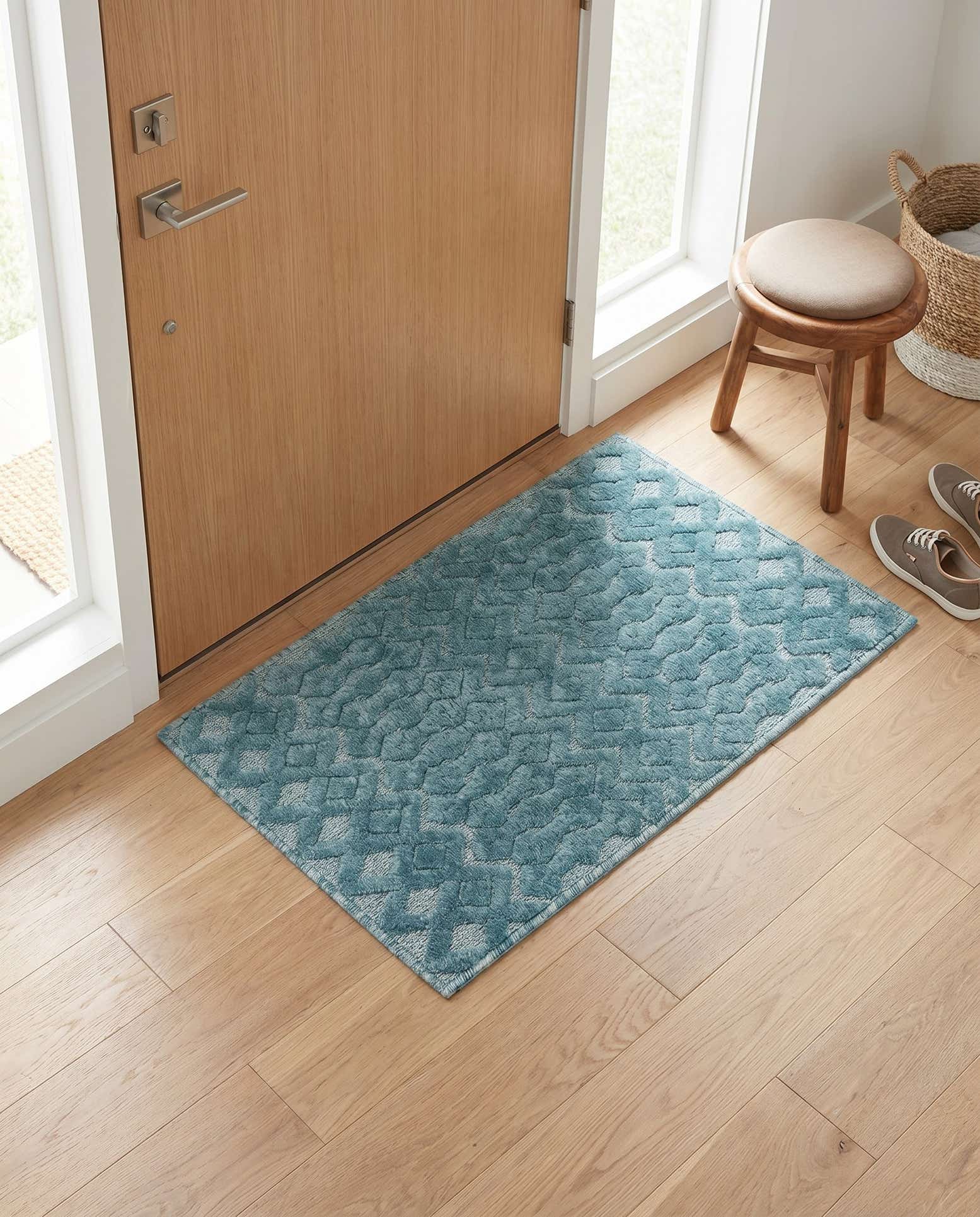 2' x 3' Easy-Clean Trellis Textured Indoor / Outdoor Rug