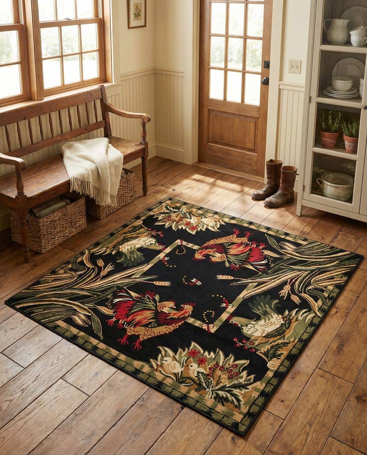 Detail image of 5' 3 x 5' 3 Country Square Rug