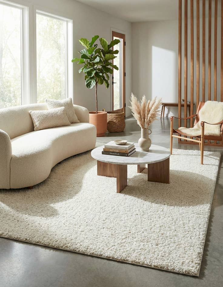 Detail image of 8' x 10' Soft Solid Shag Rug