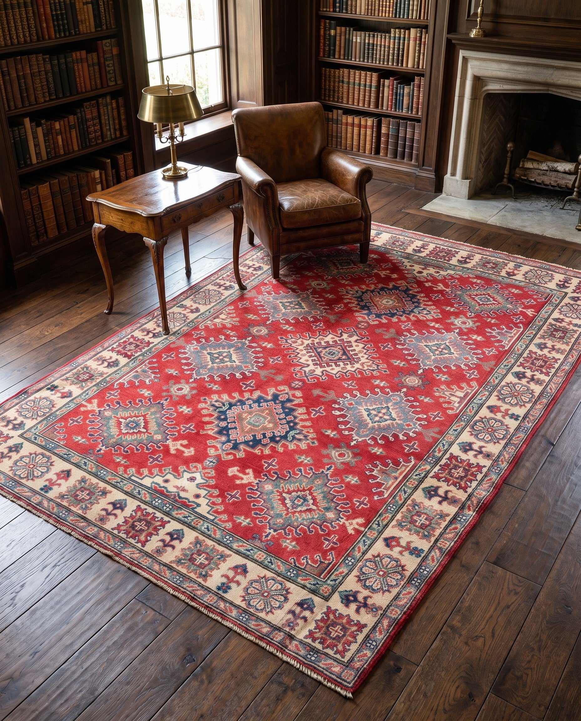 Detail image 3 of 10: 5' x 6' 9 Hand Knotted Kazak Rug