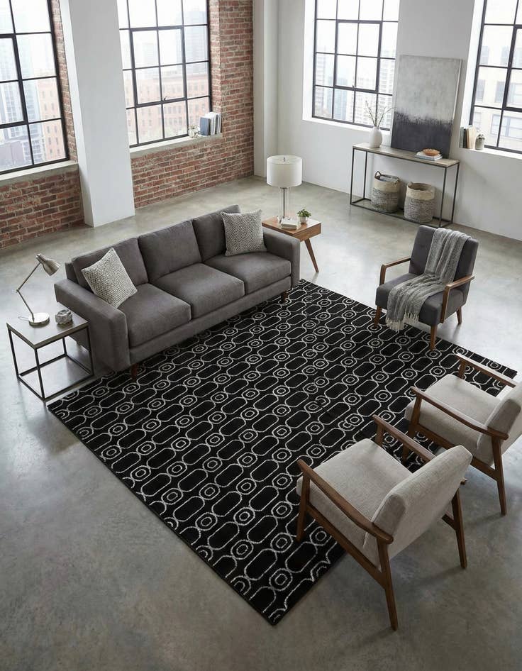 Detail image of 7' 10 x 7' 10 Vogue Geo Square Rug