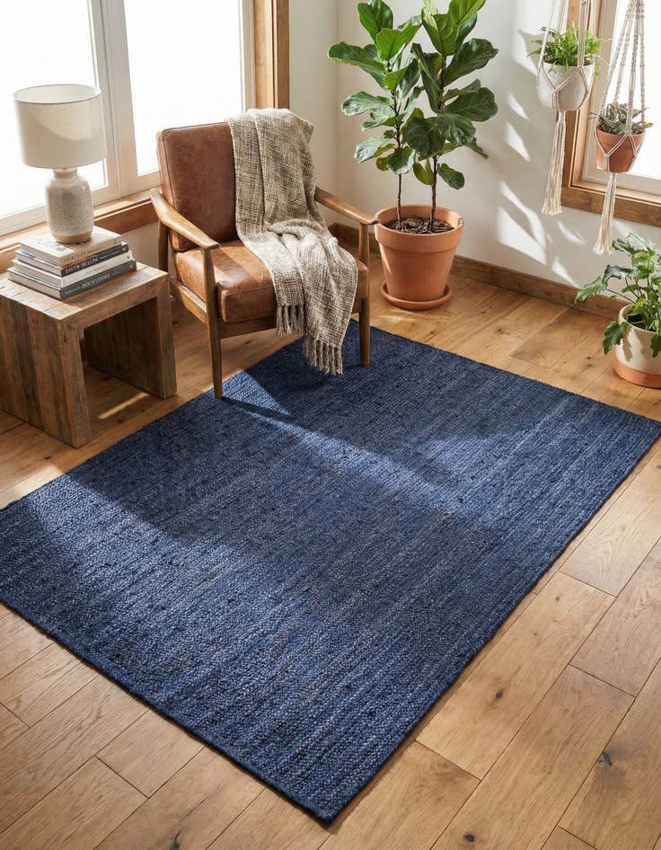 Detail image of  4' 1 x 6' 1  Hand Braided Jute Rug