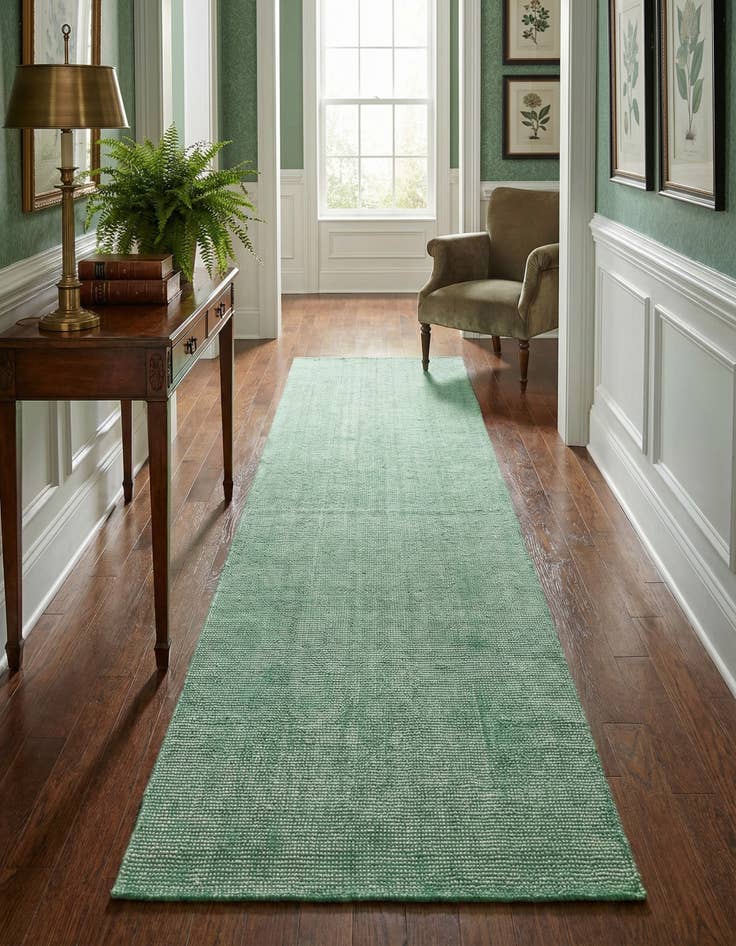 Detail image of 2' 7 x 12' Hand Woven Jill Zarin English Manor Farmhouse Wool Runner Rug