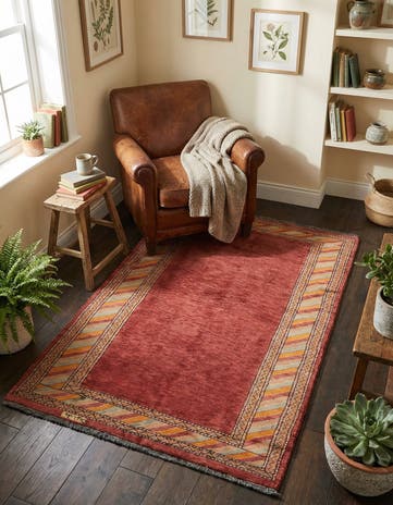 3' 2 x 4' 10 Hand Knotted Kashkuli Gabbeh Oriental Wool Rug
