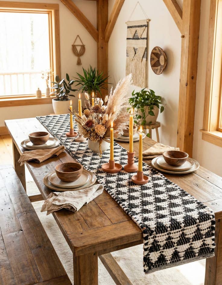 Detail image of 1' 2 x 10'  Hand Woven Chindi Jute Table Runner Rug