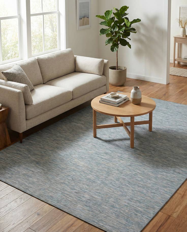 Detail image of 6' 3 x 9' Easy-Clean Solid Indoor / Outdoor Rug