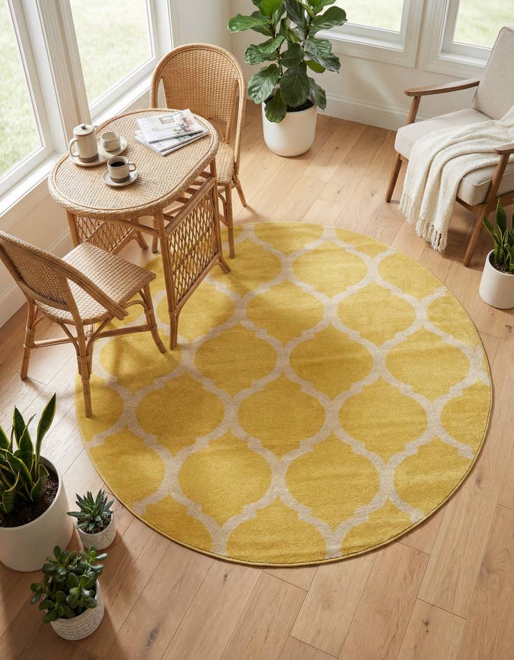 Detail image of 6' x 6' Lattice Round Rug