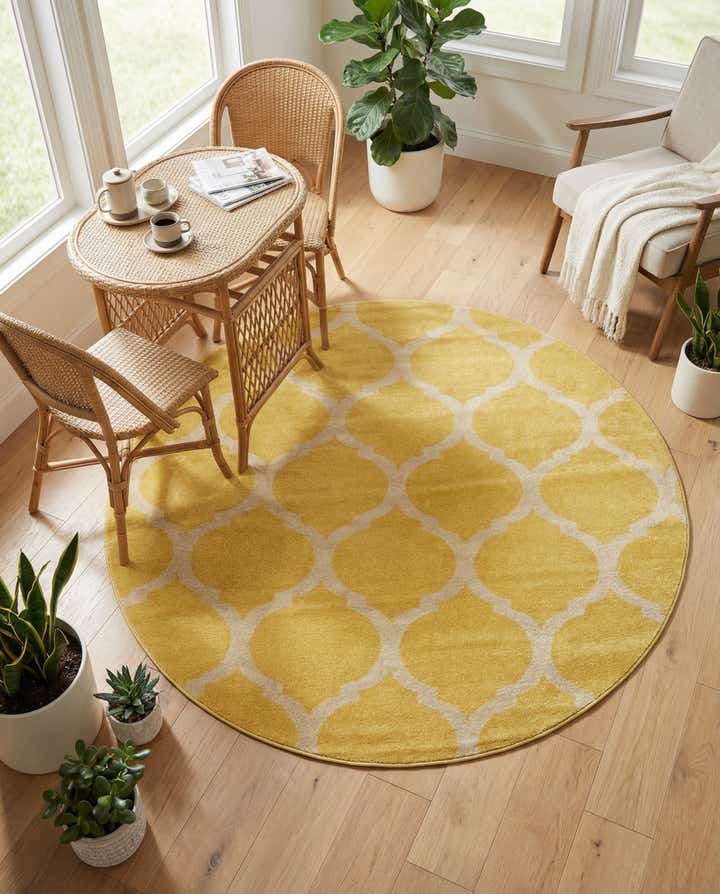 6' x 6' Lattice Round Rug