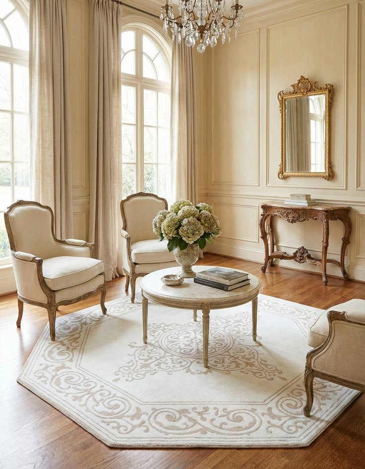 Detail image of 7' 10 x 7' 10 Hermitage Octagon Rug